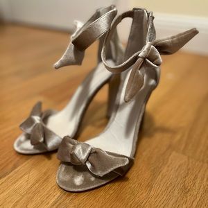 jeffrey campbell suede bow sandal heels